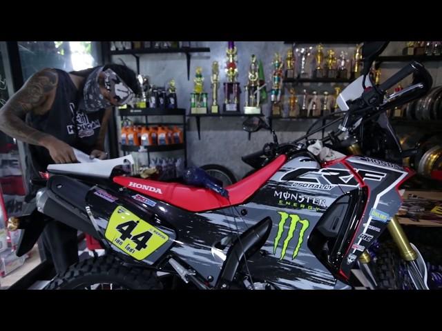 Install Graphic kit CRF250Rally by DK Design The Original