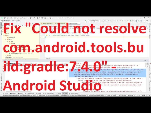 Android Studio - Fix the error "Could not resolve com.android.tools.build:gradle:7.4.0"?