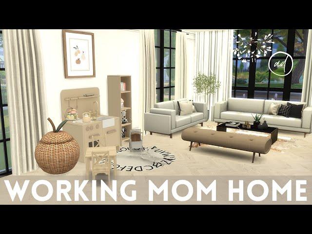 WORKING MOM with Toddler & Baby || Sims 4 || CC SPEED BUILD + CC List