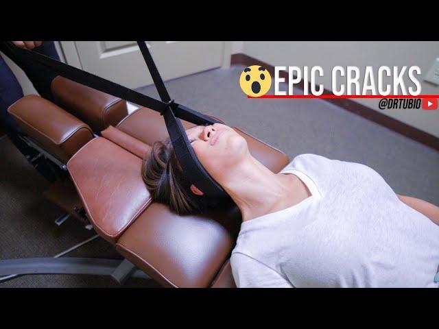 ~ EPIC CRACKS ~ Y Strap & Neck Cracking Chiropractic Adjustments COMPILATION | Dr Alex Tubio