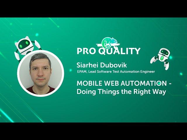 Mobile Web Automation - Doing Things the Right Way