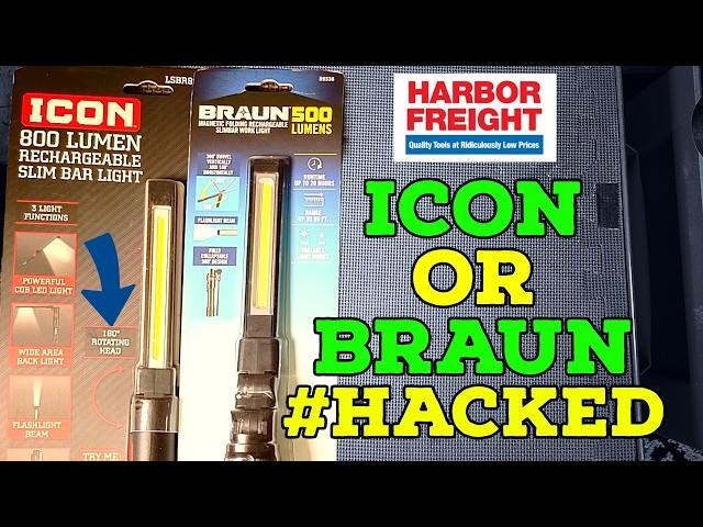 Harbor Freight Icon Slim Light vs Braun Slim Light