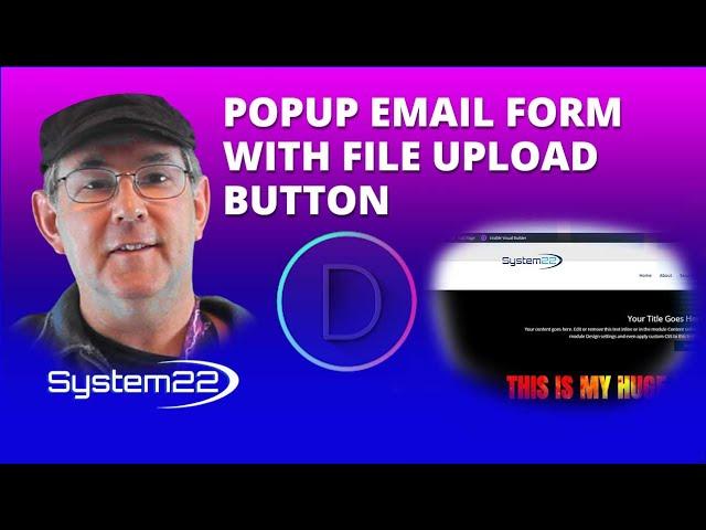 Divi Theme Popup Email Form With File Upload Button 