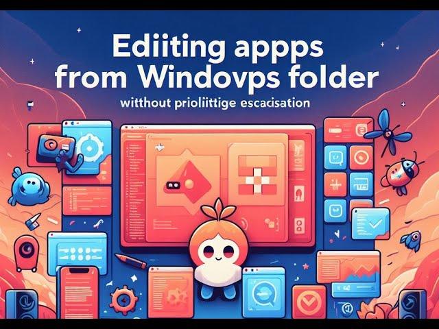 Edit and mod apps inside WindowsApps folder without privilege escalation | MSIX Method