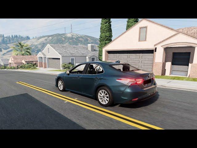 BeamNG.drive - Toyota Camry 2.0 (XV70) 2021 - Car Show Test Drive Crash .