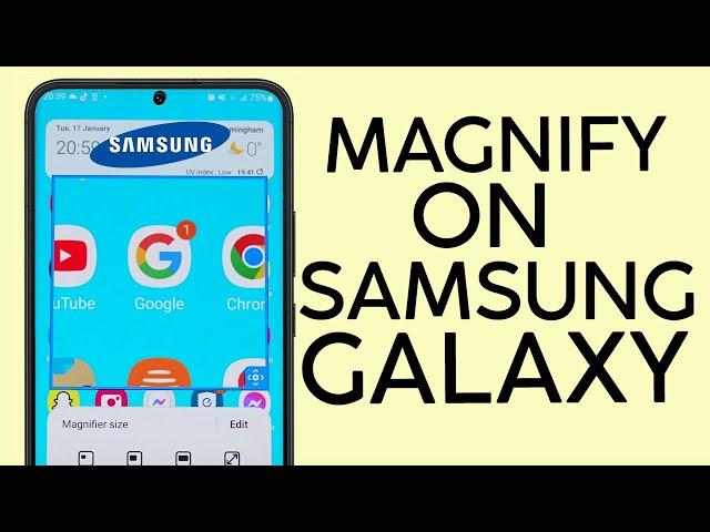 How to Enable Magnification On Samsung Galaxy Phone | Magnify Screen on Android 13 2023