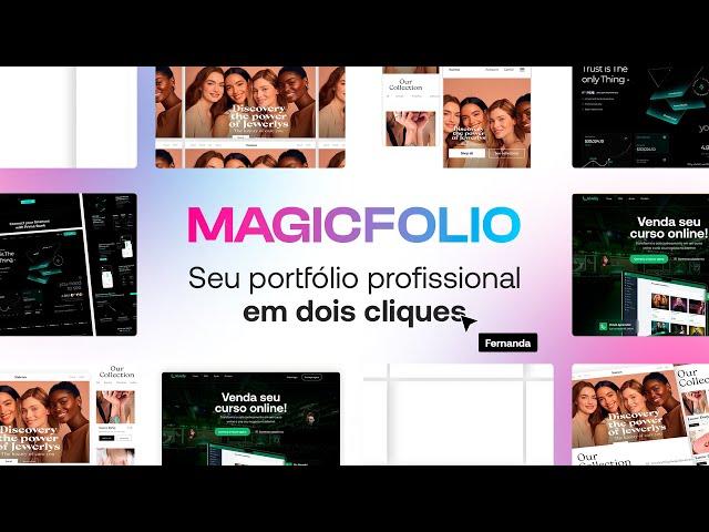 MAGICFOLIO - O seu portfólio automatizado / Crie diversos mockups com o seu projeto em segundos.