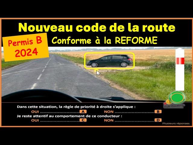 TEST Nouveau code de la route 2024 conforme à la nouvelle réforme GRATUIT n° 81