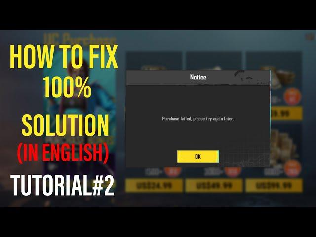 ▶| Purchase failed,Please try again laterPlease Choose Another Region to Recharge |PUBGTutorial#2