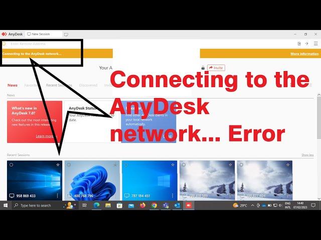 Connecting to the anydesk network error | anydesk disconnected from the anydesk network ~ anydesk