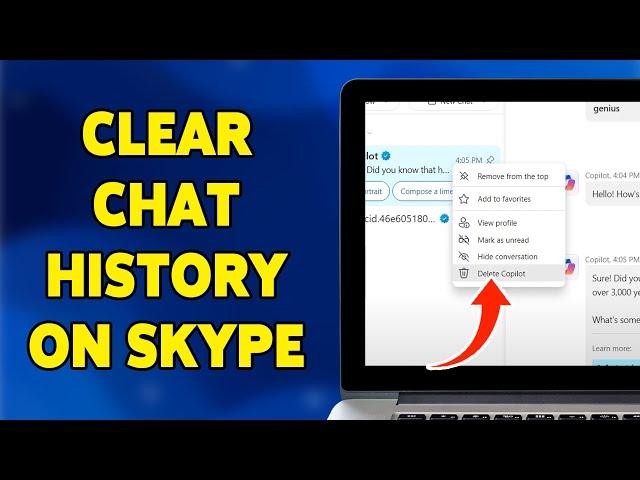 How To Clear Chat History On Skype 2024 | Delete Skype Conversations