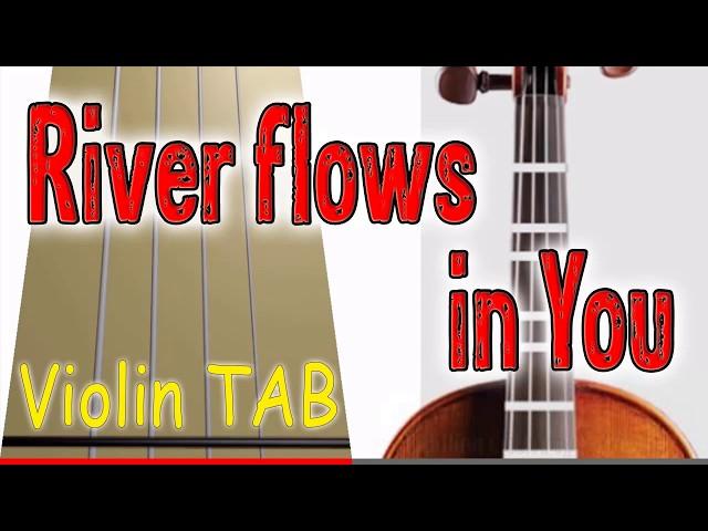 River flows in You - Violin - Play Along Tab Tutorial