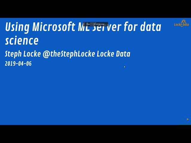 Steph Locke: Sql Server and R for Real-time Predictions