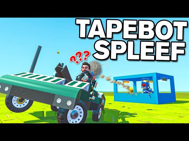 I Built a TAPEBOT SPLEEF Arena to TROLL My Friends! (Scrap Mechanic Multiplayer Monday)