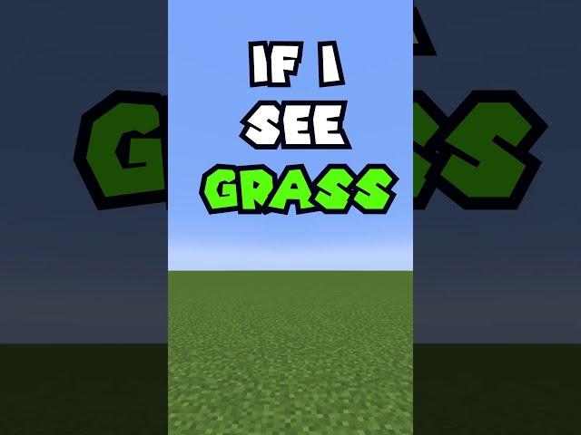 Minecraft, But If i see Grass Video Ends...