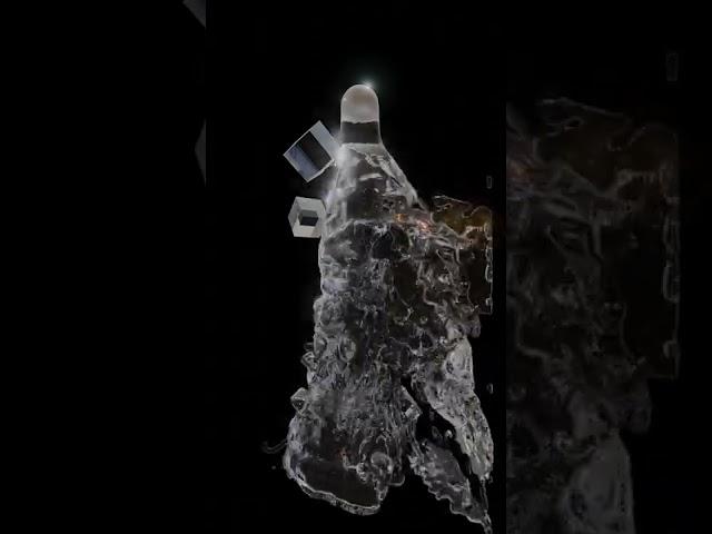 WATER SIMULATION WITH BLENDER  #youtubeshorts #shorts