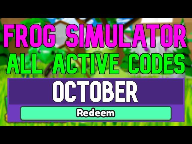 Frog Simulator Codes October 2022 ROBLOX WORKING Frog Simulator Codes