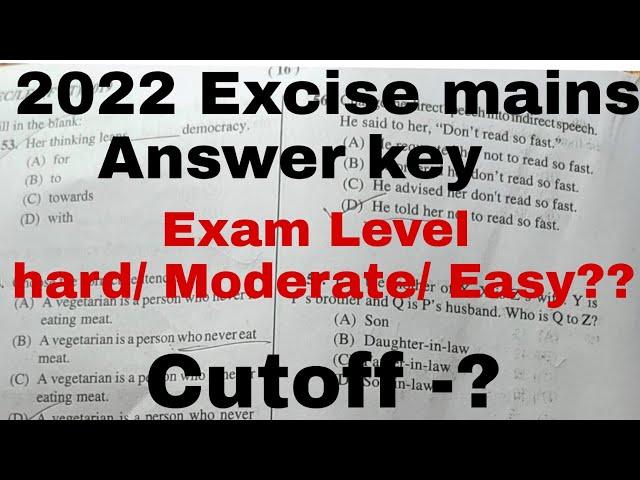 WBP ABGARI MAIN FULL ANSWER KEY 2021 | WBP EXCISE MAINS ANSWER KEY 2021