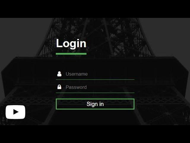 Amazing Transparent Login Form Just By Using HTML & CSS