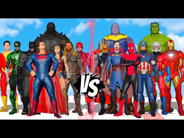 AVENGERS MARVEL COMICS VS JUSTICE LEAGUE DC COMICS - SUPERHEROES REMAKE BATTLE