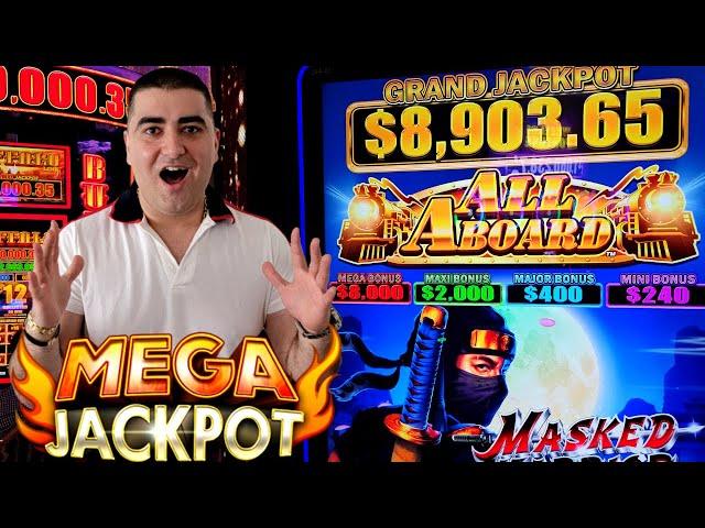 Over x600 MASSIVE JACKPOT On All Aboard Slot Machine