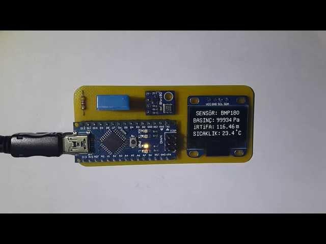 Arduino ~ BMP180 Barometric Pressure and I²C OLED Display