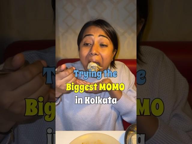 Trying the Biggest Momo ever #foodshorts #foodreview #momos #streetfood