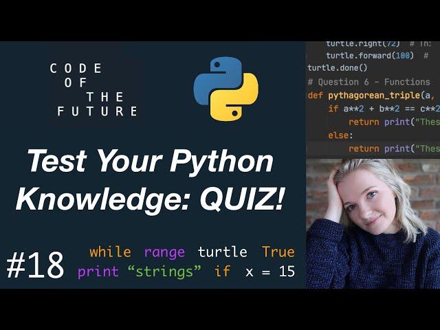 Python Tutorial for Beginners #18 - Test Your Python Knowledge: Quiz with Answers!