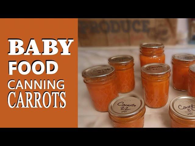 Homemade Baby Food Canning Carrots