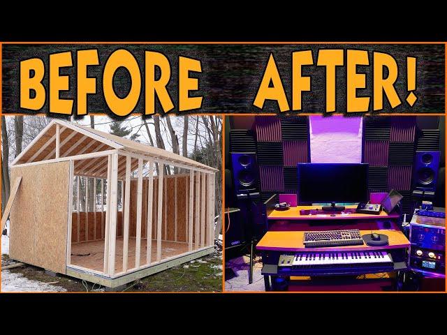 DIY Backyard Shed To Music Studio, With Total Cost Breakdown! Shed Conversion / Home Office