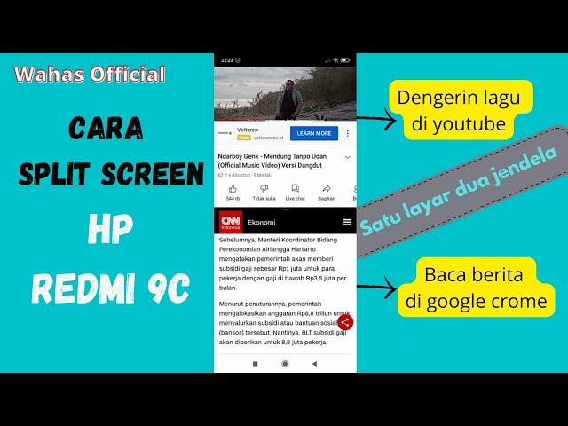 Cara Split Screen Redmi 9C