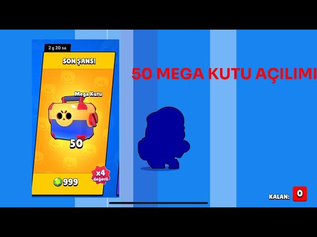 1300 TL 50 MEGA KUTU AÇTIM!! 999 Elmas Mega Kutu Açılımı -Brawl Stars