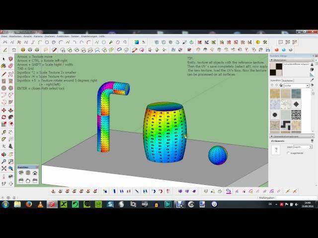 Sketchup uv Mapping  Tutorial (Sketchuv plugin) HD1080/60fps