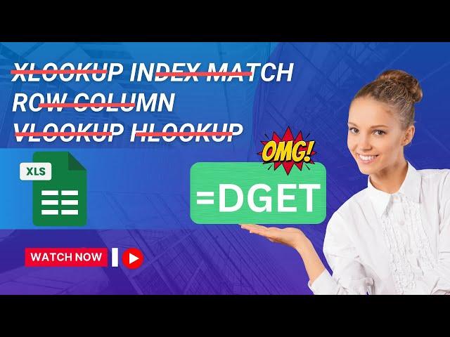 Why #DGET is Better Than #VLOOKUP, #XLOOKUP & #INDEXMATCH! The Ultimate Time Saving #exceltips