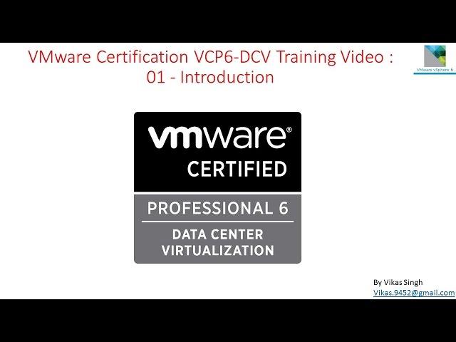 VMware Certification VCP6 (DCV) Training - 01 Introduction VMWare vSphere 6.0