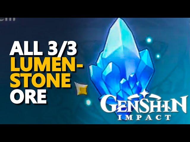 All Lumenstone Ore Genshin Impact