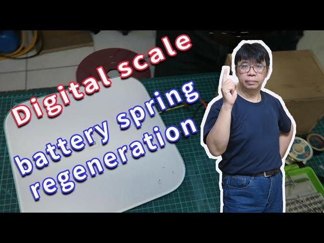 Digital scale battery leaking electrolyte  Repair with discarded toy parts   pirate-king studio