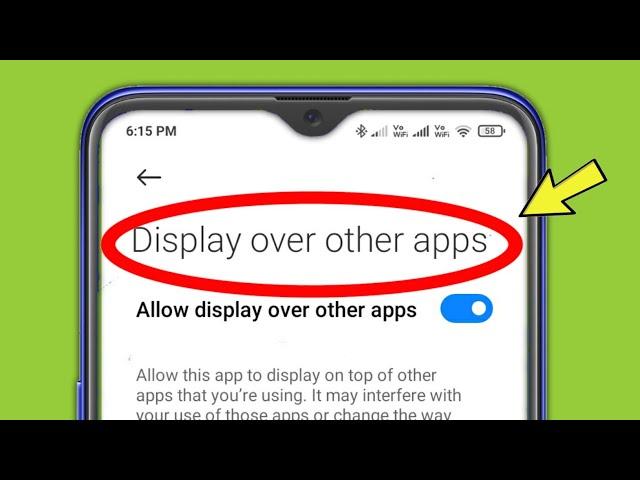 How To Enable Display Over Other Apps Problem | Display Over Other Apps Redmi 11 Pro