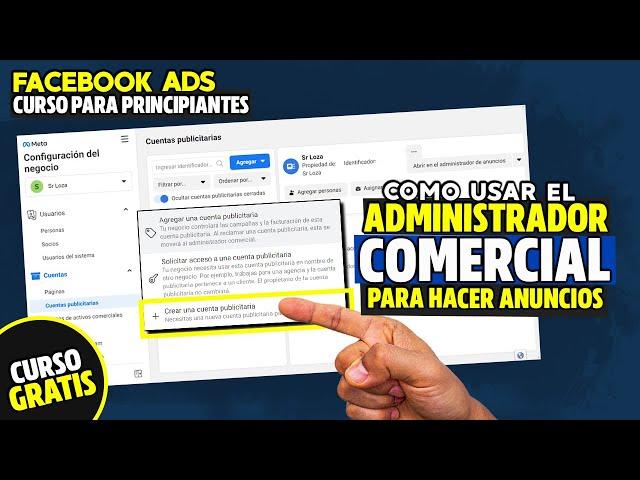 ADMINISTRADOR COMERCIAL DE FACEBOOK [Como CREAR UNA CUENTA PUBLICITARIA] facebook ads tutorial