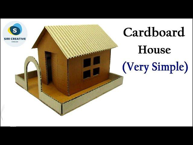 Cardboard House Very Simple | How to Make a House Out of Cardboard | DIY Cardboard House Model