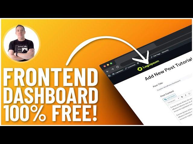 Build A Simple WordPress Frontend Dashboard | 100% FREE TOOLS