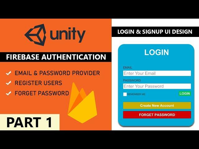 Unity Login System with Firebase Authentication | Simple Login & Signup Interface | Part 1/4