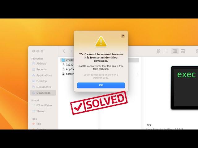 Fix "App cannot be opened because it is from an unidentified developer" Error [Mac OS Ventura]