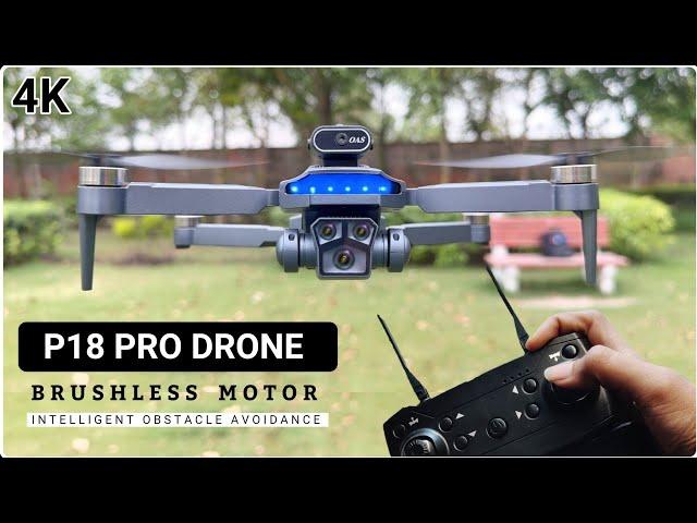 P18 pro Brushless motor Drone Best Foldable Drone with dual camera Wifi Connectivity camera footage