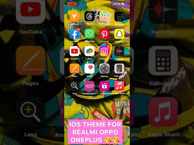 #androids #oppo #androidsmartphone #iphone IOS THEME FOR REAMI OPPO ONEPLUS DEVICE ORGINAL THEME