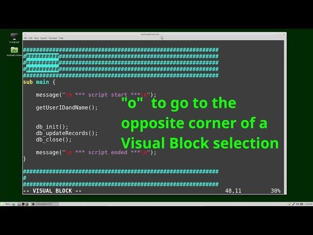 Vim (17) Visual Block Mode