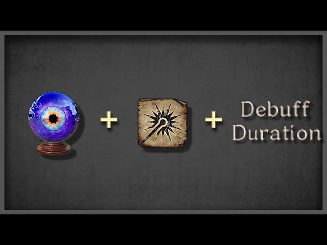 I stacked debuff duration with Zirkzi's Eye and ray of darkness...