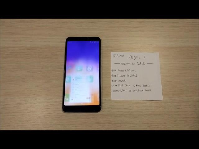 Redmi 5 Xiaom.EU MIUI 9 - Complete Tour!