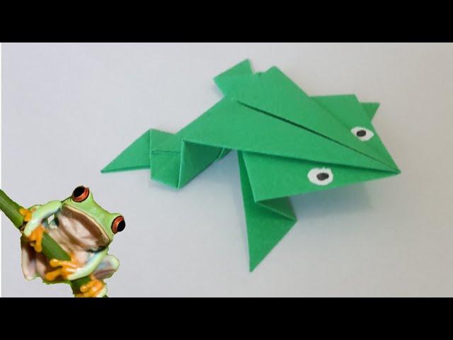 KAĞITTAN ZIPLAYAN KURBAĞA  YAPMAK / Kolay Origami / Kağıttan yapılabilecekler