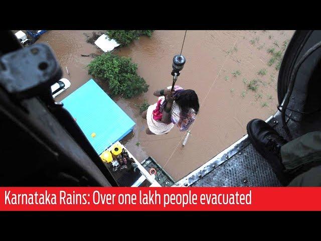 Karnataka Rains: Over one lakh people evacuated from flood-hit areas